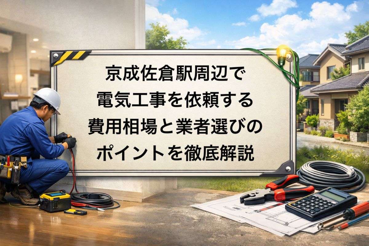 京成佐倉駅周辺で電気工事を依頼する費用相場と業者選びのポイントを徹底解説