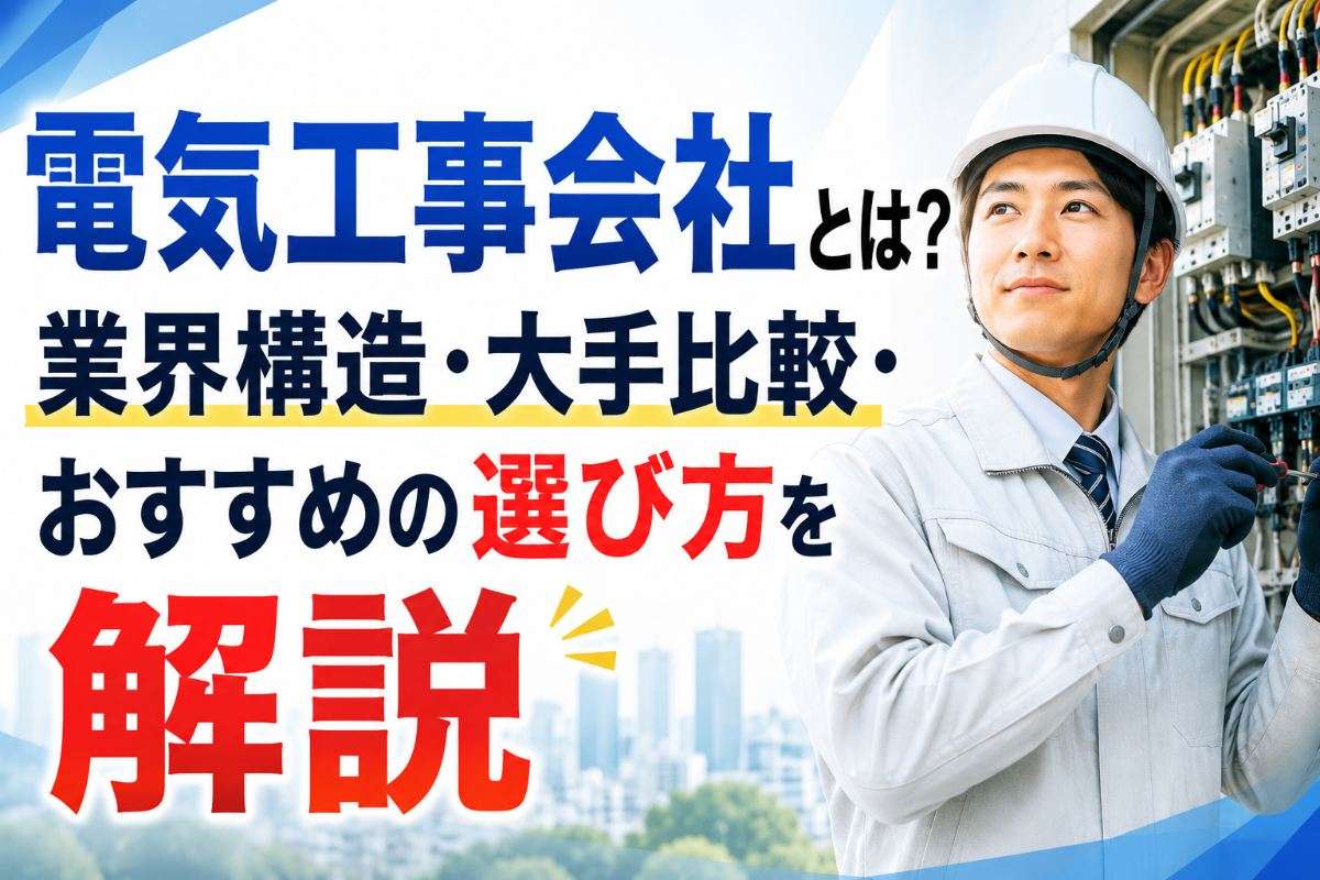 電気工事会社とは？業界構造・大手比較・おすすめの選び方を解説