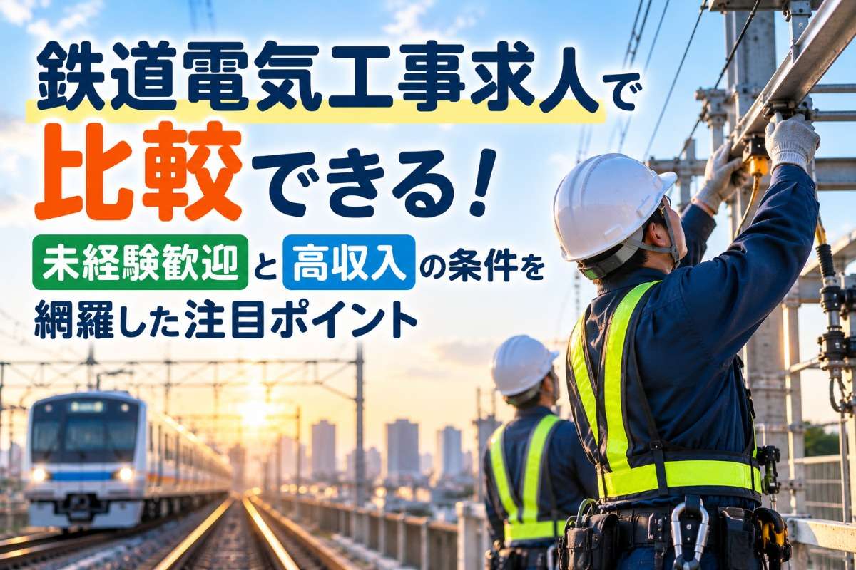 鉄道電気工事求人で比較できる！未経験歓迎と高収入の条件を網羅した注目ポイント